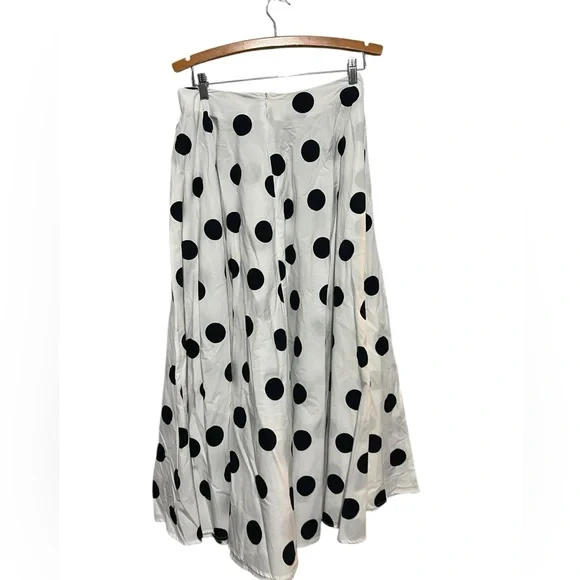 ASOS DESIGN Popelin Volume Circle Maxi Skirt Polka Dots Women's 4 NWOT - Picture 3 of 5